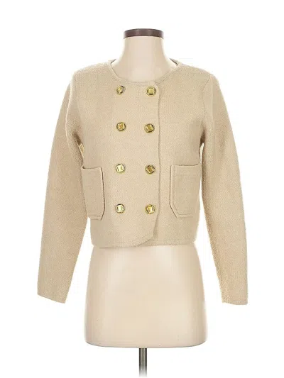 Pre-owned Vita Grace Cashmere Cardigan Sweater In White