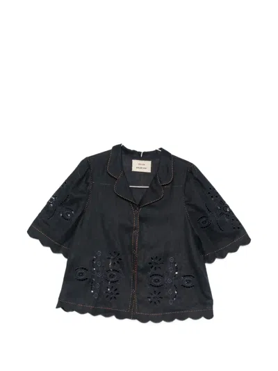 Vita Kin Balthazar Broderie-anglaise Blouse In Blue