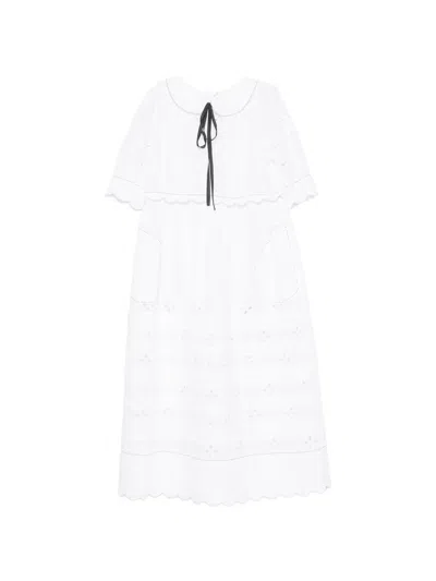 Vita Kin Bari Broderie-anglaise Midi Dress In White