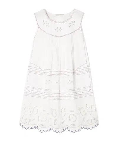 Vita Kin Cleo Pintucked Broderie Anglaise Cotton-batiste Mini Dress In White