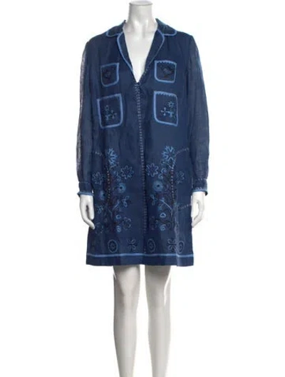 Pre-owned Vita Kin Linen Knee-length Dress In Blue