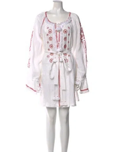 Pre-owned Vita Kin Linen Knee-length Dress In White