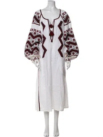 Pre-owned Vita Kin Linen Long Dress In Black