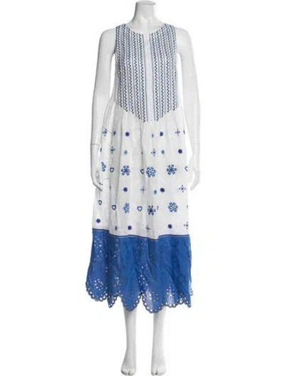 Pre-owned Vita Kin Linen Long Dress In Blue