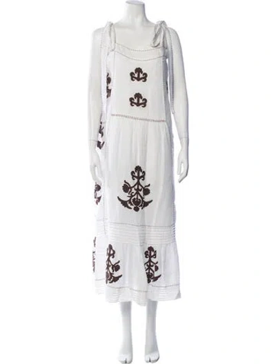 Pre-owned Vita Kin Linen Long Dress In Brown/neutrals