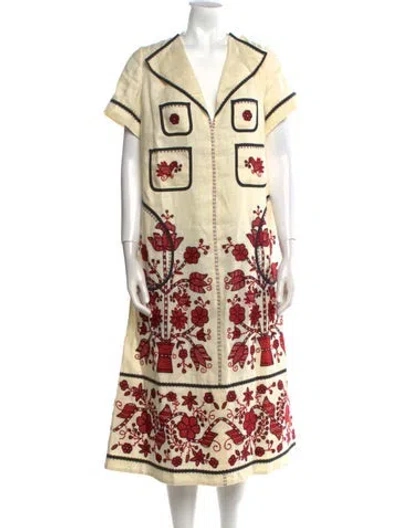 Pre-owned Vita Kin Linen Long Dress In Multi