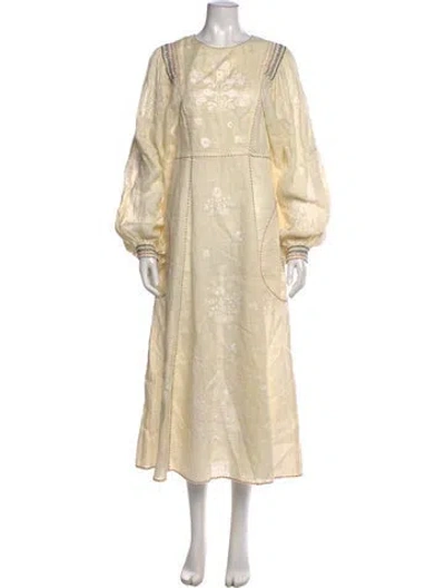 Pre-owned Vita Kin Linen Long Dress In Neutrals