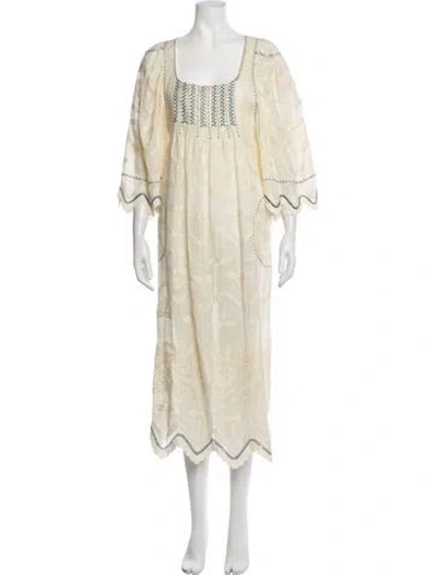 Pre-owned Vita Kin Linen Long Dress In Neutrals
