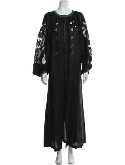 Pre-owned Vita Kin Linen Long Dress W/ Tags In Black