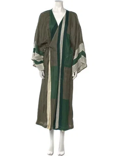 Pre-owned Vita Kin Linen Long Dress W/ Tags In Green