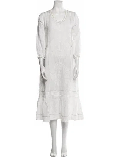 Pre-owned Vita Kin Linen Long Dress In White
