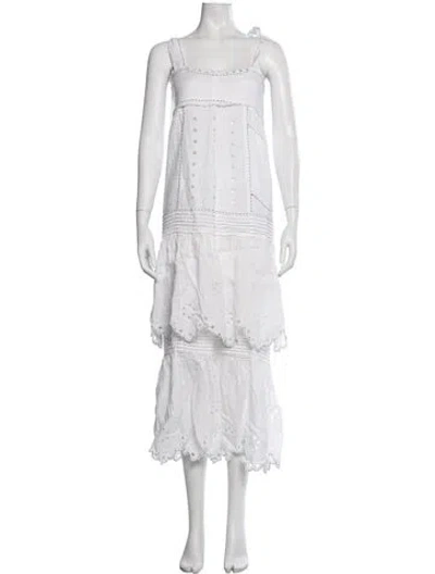 Pre-owned Vita Kin Linen Long Dress In White