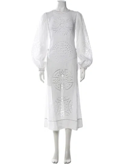 Pre-owned Vita Kin Linen Long Dress In White