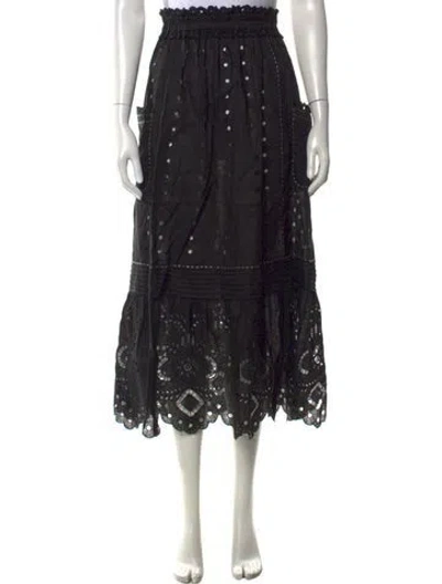 Pre-owned Vita Kin Linen Long Skirt In Black