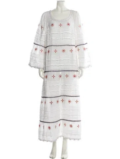 Pre-owned Vita Kin Linen Midi Length Dress In Neutral