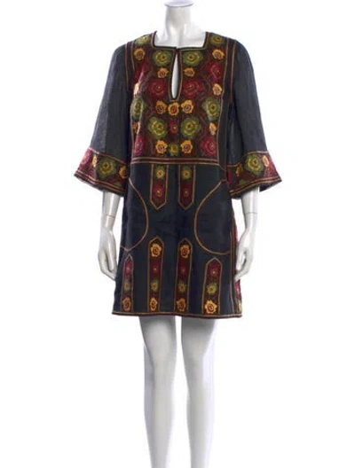 Pre-owned Vita Kin Linen Mini Dress In Multi