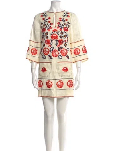 Pre-owned Vita Kin Linen Mini Dress W/ Tags In Neutral
