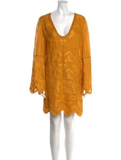 Pre-owned Vita Kin Linen Mini Dress In Yellow