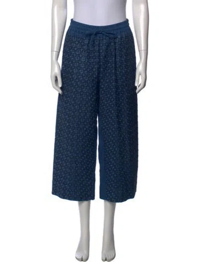 Pre-owned Vita Kin Linen Wide Leg Pants In Blue