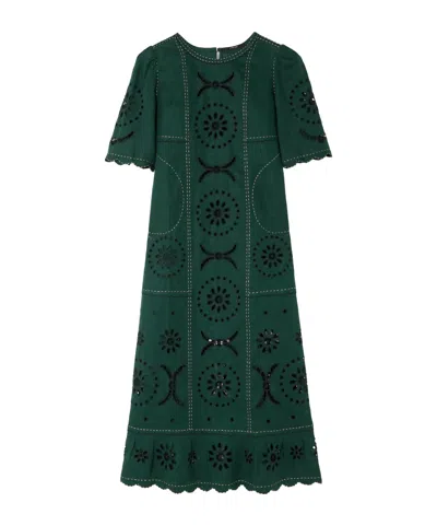 Vita Kin Meena Asymmetric Draped Layered Silk-satin And Twill Dress In Green