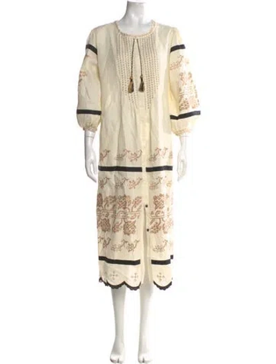 Pre-owned Vita Kin Printed Long Dress In Neutral