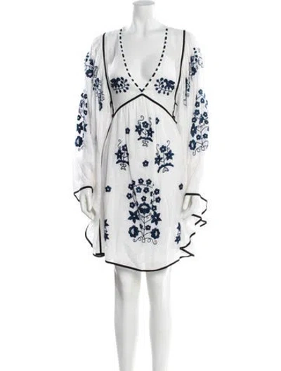 Pre-owned Vita Kin Printed Mini Dress In White