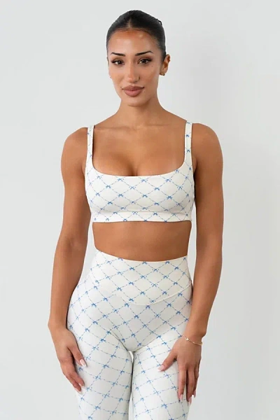 Vitality Cloud Ii Classic Bra In Ribbon Check, Women's At Urban Outfitters In White