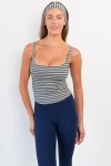 Vitality Cloud Ii Classic Tank Top In Oxford Stripe, Women's At Urban Outfitters In Gray
