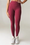 Vitality Cloud Ii Foldover Legging In Sangria, Women's At Urban Outfitters In Pink