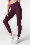 Vitality Cloud Ii Foldover Legging In Wine, Women's At Urban Outfitters In Pink
