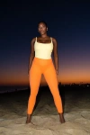 Vitality Cloud Ii High Waisted Legging In Tangerine, Women's At Urban Outfitters In Orange