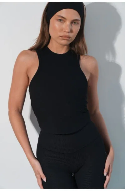Vitality Cloud Ii Rib High Neck Tank In Black