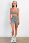 Vitality Cloud Ii Volley Bike Short In Oxford Stripe, Women's At Urban Outfitters In Gray
