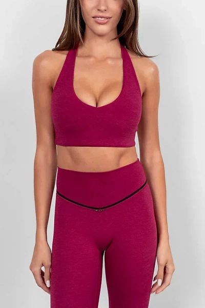 Vitality Daydream Voop Longline Sports Bra In Romance Heather, Women's At Urban Outfitters In Pink