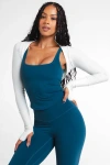 Vitality Easy Rib Shrug In Blue