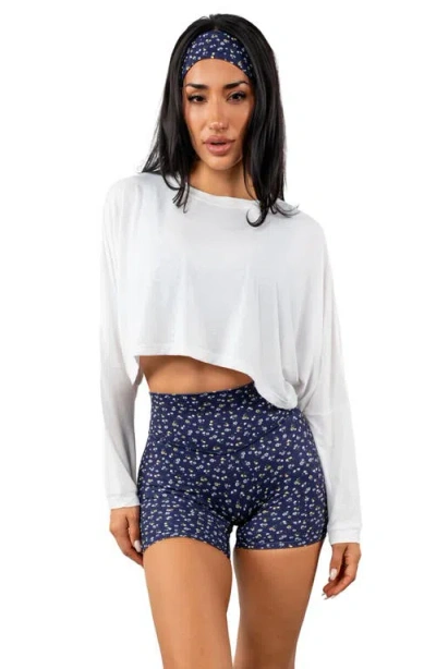 Vitality Flow Crop Long Sleeve In White