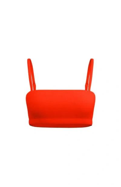 Vitality Pulse Bandeau Bra In Neon Coral