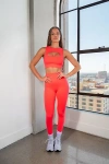 Vitality Pulse Legging In Neon Coral, Women's At Urban Outfitters In Red