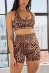 Vitality Pulse Volley Bike Short In King Cheetah, Women's At Urban Outfitters In Brown