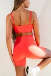 Vitality Pulse Volley Bike Short In Neon Coral, Women's At Urban Outfitters In Red