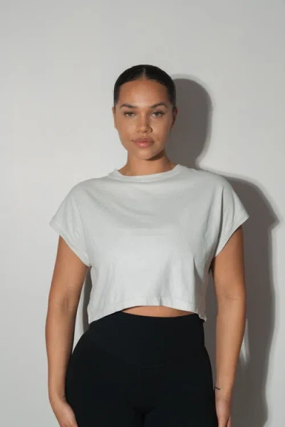 Vitality Retro Boxy Tee In Gray