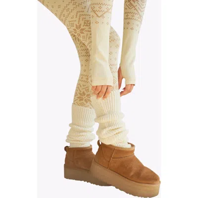 Vitality Sweater Leg Warmers In Brown