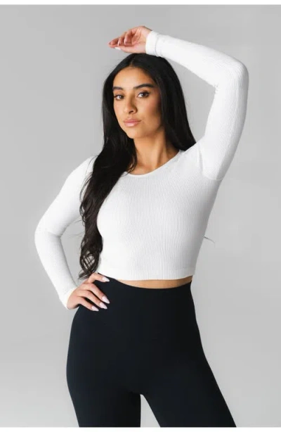 Vitality Synergy Open Back Long Sleeve In White