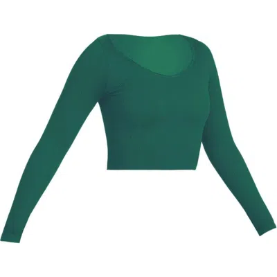 Vitality Synergy V Long Sleeve In Evergreen