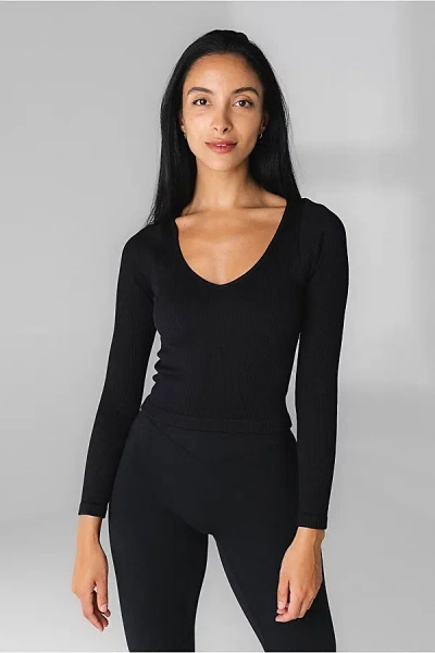 Vitality Synergy V Long Sleeve Top In Midnight, Women's At Urban Outfitters In Blue