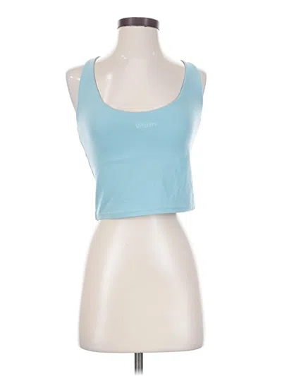 Pre-owned Vitality Tank Top Blue Halter Neckline Tops