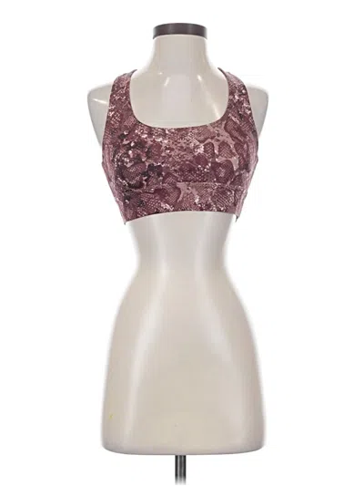 Pre-owned Vitality Tank Top Burgundy Halter Neckline Tops