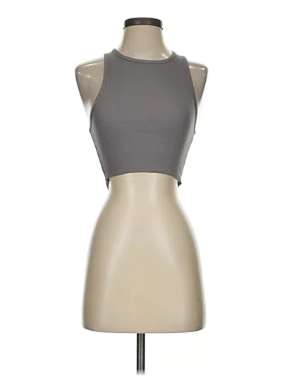 Pre-owned Vitality Tank Top Gray Halter Neckline Tops