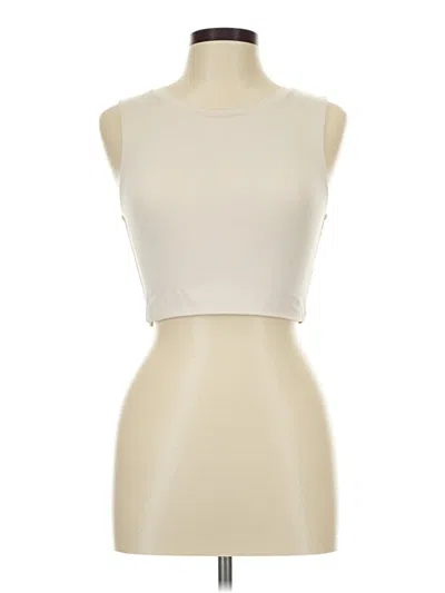 Pre-owned Vitality Tank Top Ivory Halter Neckline Tops