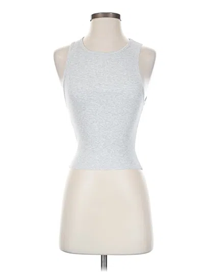 Pre-owned Vitality Tank Top Silver Halter Neckline Tops